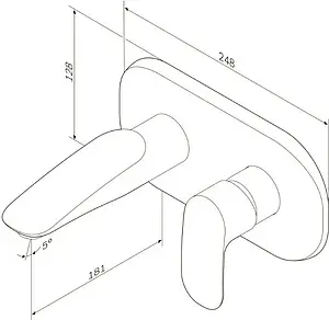 Смеситель для раковины из стены Am.Pm Sensation хром F3072200, 2