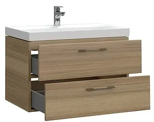 Тумба-умывальник подвесная Cersanit Lara 70 орех 64136+, 3