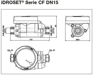 Балансировочный клапан ½"нг х ½"нг Kvs 1.7 Watts iDROSET CF DN15 10082641 Балансировочный клапан ½"нг х ½"нг Kvs 1.7 Watts iDROSET CF DN15 10082641, 2