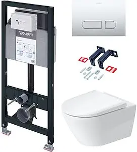Комплект 5 в 1 Duravit D-Neo Set_D-Neo_хром с кнопкой WD5001021 хром глянцевый Комплект 5 в 1 Duravit D-Neo Set_D-Neo_хром с кнопкой WD5001021 хром глянцевый, 1