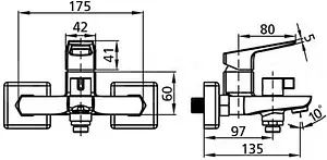 Смеситель для ванны Milardo Atlantic хром ATLSBC0M02 Смеситель для ванны Milardo Atlantic хром ATLSBC0M02, 2