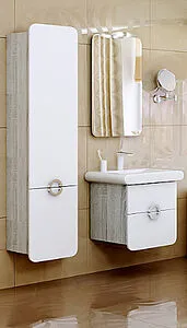 Шкаф-пенал подвесной Aqwella Alicante 40 L белый/дуб седой Alic.05.04/L/Gray Шкаф-пенал подвесной Aqwella Alicante 40 L белый/дуб седой Alic.05.04/L/Gray, 3