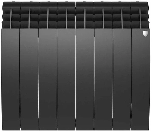 Радиатор алюминиевый 8 секций Royal Thermo BiLiner Alum 500 Noir Sable RTBANS50008