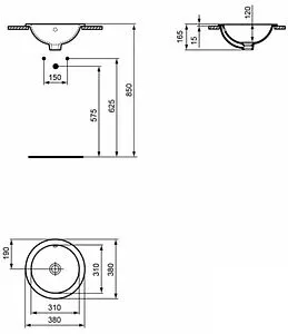 Раковина Ideal Standard Connect 60 белый E505201 Раковина Ideal Standard Connect 60 белый E505201, 2