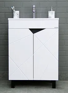 Тумба под умывальник напольная Домино Vector 60 белый DV6603T, 4