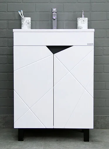 Тумба под умывальник напольный Домино Vector 60 белый DV6603T