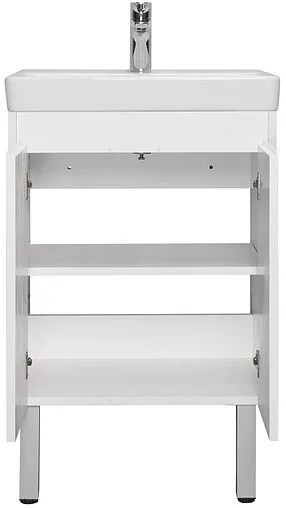 Тумба под умывальник Aquaton Сканди Doors 55 белый матовый/белый глянец 1A278801SD010