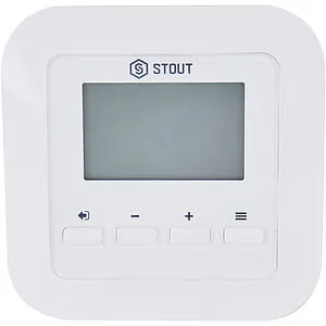 Проводной комнатный двухпозиционный регулятор котла Stout ST-295v3 белый STE-0101-029531, 1