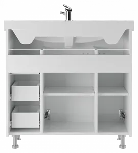 Тумба-умывальник напольный Айсберг Классик 85 белый DA1136T+4620008197456, 4