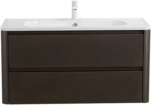 Тумба-умывальник подвесная Cezares Relax 80 оружейная сталь RELAX-800-2C-SO-GM+CZR-800/480-LV-MR-NV