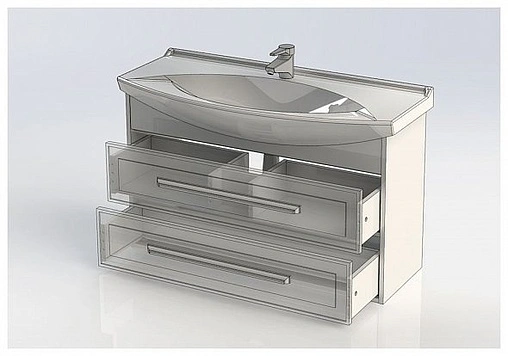 Тумба под умывальник Aquanet Остин 105 белый/дуб сонома 00201732