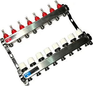 Группа коллекторная с расходомерами 8 отводов 1&quot;в/в x ¾&quot;ек Uni-fitt TECHNO 450W4308, 4