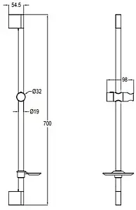 Душевая штанга Bravat хром D141C, 2