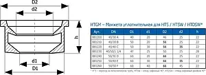 Манжета переходная D=50x38-44мм Ostendorf HTGM 881220 Манжета переходная D=50x38-44мм Ostendorf HTGM 881220, 2