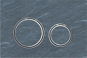 Клавиша смыва для унитаза Geberit Sigma 21 115.884.JM.1 кнопки/сланец Mustang, кольца/хром глянцевый Клавиша смыва для унитаза Geberit Sigma 21 115.884.JM.1 кнопки/сланец Mustang, кольца/хром глянцевый, 1