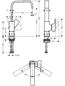 Смеситель для раковины Hansgrohe Metropol 230 белый матовый 32511700, 2