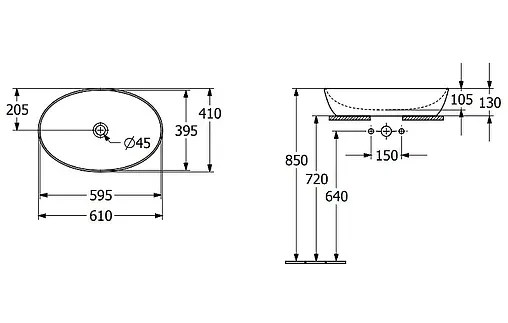 Раковина Villeroy&amp;Boch Artis CeramicPlus 63 белый 419861R1