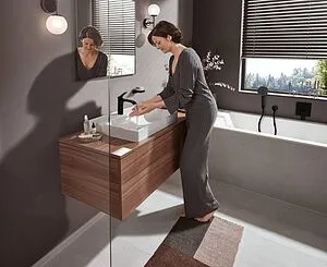 Смеситель для ванны скрытого монтажа Hansgrohe Vivenis чёрный матовый 75416670 Смеситель для ванны скрытого монтажа Hansgrohe Vivenis чёрный матовый 75416670, 3