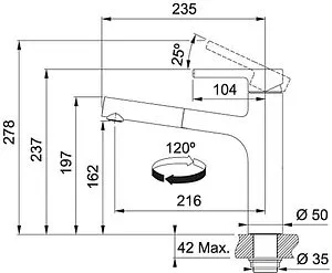 Смеситель для кухни с выдвижным изливом Franke Centro Pull out сахара/нержавеющая сталь 115.0621.591 Смеситель для кухни с выдвижным изливом Franke Centro Pull out сахара/нержавеющая сталь 115.0621.591, 2