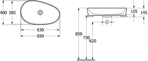 Раковина Villeroy&amp;Boch Antao 65 белый 4A7465R1