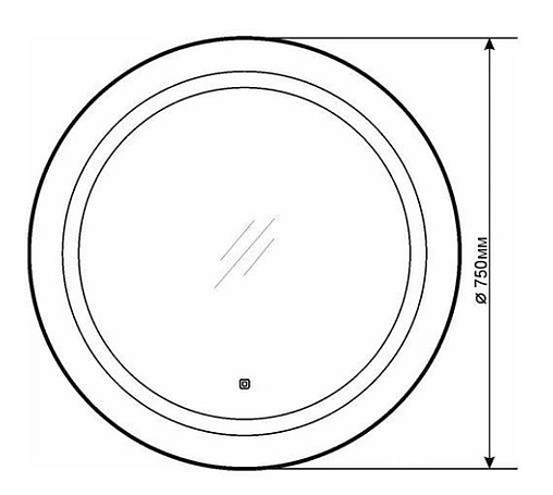 Зеркало с подсветкой Comforty Круг 75 00004140525CF
