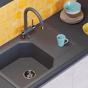 Смеситель для кухни с подключением к фильтру Omoikiri Yamada-PL платина/хром 4994337, 3