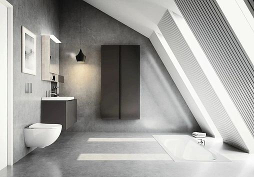 Комплект 6 в 1 Geberit Acanto 500.128.21.A с кнопкой Delta 51 хром глянцевый