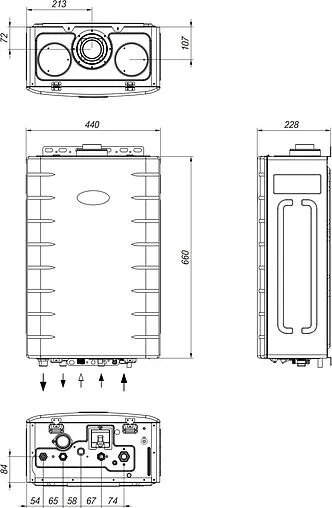Настенный газовый котел двухконтурный турбированный 24кВт Kiturami World Alpha 24 A21E220261