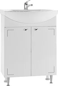 Тумба-умывальник напольная Айсберг Классик 65 белый DA1134T+Вн МуБ07, 1