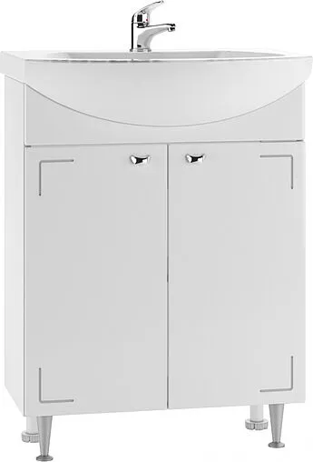 Тумба-умывальник напольный Айсберг Классик 65 белый DA1134T+Вн МуБ07