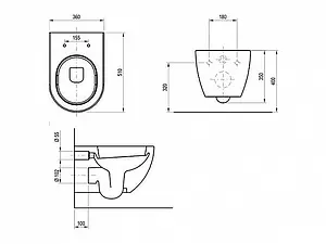 Унитаз подвесной Ravak Uni Chrome белый X01516, 2