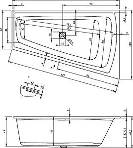 Ванна акриловая Riho STILL SMART L 170x110 B102001005, 2