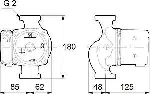Насос циркуляционный Grundfos UPS 32-55 180 95906409, 3