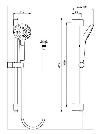 Душевая стойка Ideal Standard IdealRain Evo Round L3 хром B2233AA