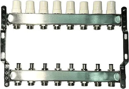 Группа коллекторная без расходомеров 8 отводов 1&quot;в/в x ¾&quot;ек Uni-fitt OPTIMAL 451B4308.RU