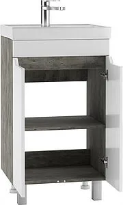 Тумба под умывальник напольная Айсберг Мечта 50 белый/бетон DM2331T, 4