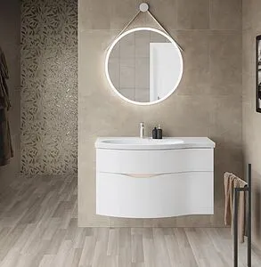 Тумба под умывальник подвесная Kerama Marazzi Riva 100 L белый RV.100Lh\WHT.M Тумба под умывальник подвесная Kerama Marazzi Riva 100 L белый RV.100Lh\WHT.M, 3