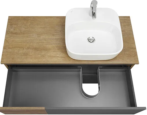 Тумба-умывальник подвесная Aquaton Терра 105 дуб кантри/антрацит 1A2469K3TEKA0