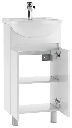 Тумба под умывальник напольный Айсберг Уют 45 белый DA1656T