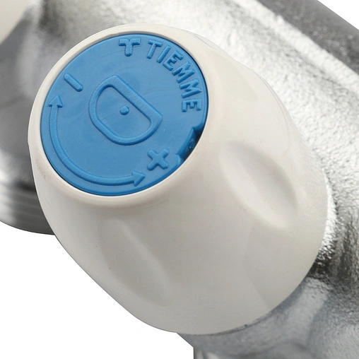 Коллектор регулирующий проходной 4 отвода ¾&quot;в/н x ½&quot;к Tiemme MAXIMA 1860004