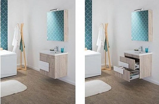 Тумба под умывальник Aquanet Мадейра 60 дуб кантри/белый 00183069