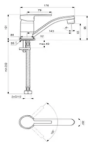 Смеситель для раковины Vidima Logik хром BA276AA, 2
