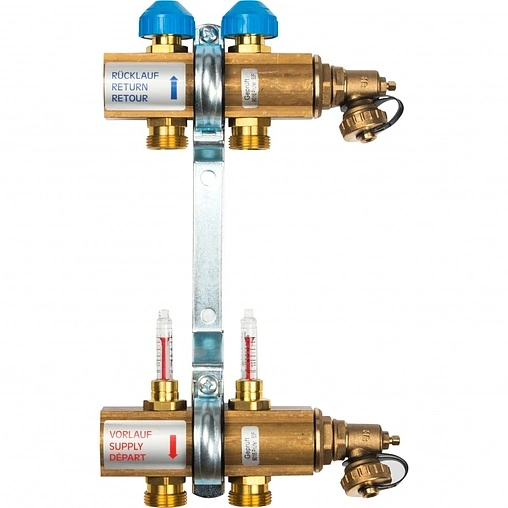 Группа коллекторная с расходомерами 2 отвода 1&quot;в/в x ¾&quot;ек WATTS 10004194