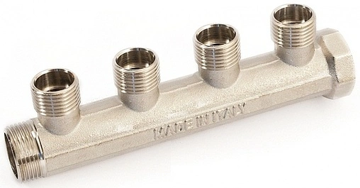 Коллектор распределительный проходной 4 отвода 1&quot;в/н x ½&quot;н General Fittings 270061N100404A