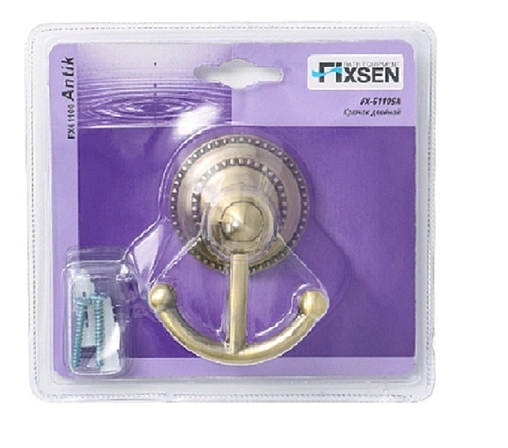 Крючок двойной Fixsen Antik бронза FX-61105A