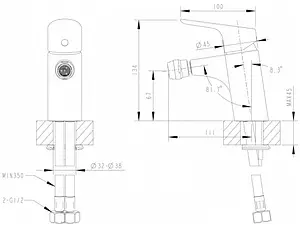 Смеситель для биде Bravat Drop хром F34898C, 2