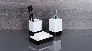 Мыльница Fixsen Text чёрный/белый FX-230-4 Мыльница Fixsen Text чёрный/белый FX-230-4, 3