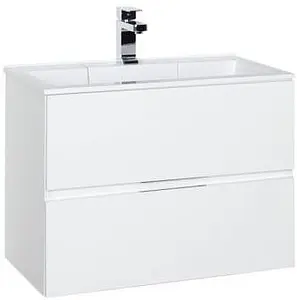 Тумба-умывальник подвесная Aquanet Алвита 70 белый 00184302+00182523, 1