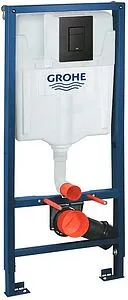 Инсталляция для подвесного унитаза Set 3 в 1 Grohe Solido 38811KF0 с кнопкой черный матовый Инсталляция для подвесного унитаза Set 3 в 1 Grohe Solido 38811KF0 с кнопкой черный матовый, 1