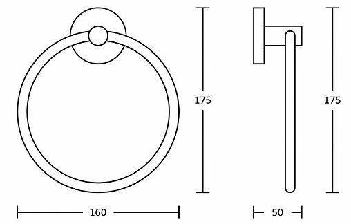 Полотенцедержатель Gross Aqua Delta хром GA18032